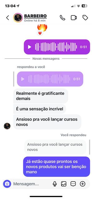 Depoimento de aluno 3, publicado na página original