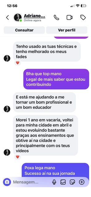 Depoimento de aluno 5, publicado na página original