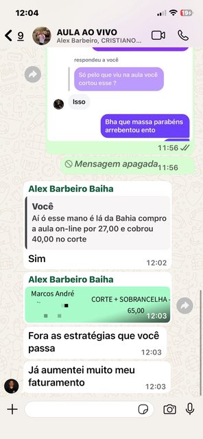 Depoimento de aluno 6, publicado na página original